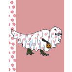 Prehistoric Tricksters: T-Rex Ghost Costume Notebook: A Cute & Creepy Lined Journal for Dino Fans and Halloween Lovers