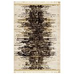 Prema Kahverengi Bambu Makinada Yıkanabilir Kaymaz Taban Dijital Makine Baskı Salon Halı-I-Mvh-Zen-Z-4091-100x400