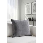 Premier Home Düz Kadife Kırlent Kılıfı Gümüş V1 50x50