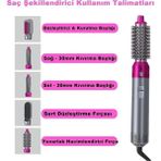 Premini 5 In 1 Çok Fonksiyonlu Hava Üflemeli Saç Düzleştirici ve Şekillendirici - 01P-Pembe - Seçenek 1