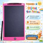 Premini Dijital LCD Yazı Tahtası Dokunmatik Çocuklar Için Çizim Tableti - Ahşap - Bej