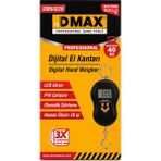 Premini Hassas Dijital El Kantarı 40 Kg, Elektronik Bavul Tartısı, Hafif ve Güvenilir - Siyah
