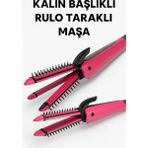 Premini Kalın Başlıklı Rulo Taraklı Maşa ile Hacim ve Bukle Şekli - Renkli - Seçenek 1