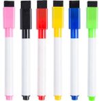 Premini Mini Beyaz Tahta Kalemi 6'lı Set, Buzdolabı Magnet ve Yazı Tahtası Kalemi - 001-Renkli - Seçenek 1