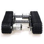 Preminum Mini TP100 Alüminyum Alaşım Metal Tank Robot Şasi Kiti Arduino / Ahududu Turtası / MicroBit için, 12 V 350 rpm DC Azaltılmış Motor Kendin Yap Buharlı Bilim Eğitimi Deneyimi