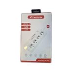 Premio 4 Priz Girişi 4 Usb' Li 1 Typ-C Girişli Grup Priz Beyaz Renk 2 Metre - Siyah