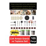 Premium 105 Parça Hobi Gravür Taşlama Ucu Mini Metal Ahşap Oyma Seti Parlatma Zımparalama Fırçalama