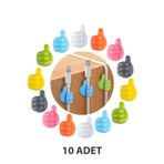 Premium 10'lu El Hareketi Kanca – Çok Fonksiyonlu Yapışkanlı Kablo Tutucu