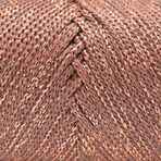 Premium 1,5 mm Sparkle Polyester Simli Makrome İpliği 150 Gr Supla İpliği ve Çanta İpi Polyester İpi (Bakır)