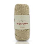 Premium 1,5 mm Sparkle Polyester Simli Makrome İpliği 150 Gr Supla İpliği ve Çanta İpi Polyester İpi (Sütlü Kahve)