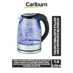 Premium 1500W Şeffaf Görüntü Su Seviye Takip Led Aydınlatma 1.8 Litre Cam Kettle Elektrikli Isıtıcı