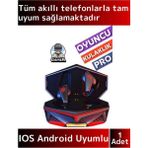 Premium 16 Pro Max Uyumlu Metal Kasa LED Işık Anc Gamer Kulak Içi Bluetooth Oyuncu Kulaklığı