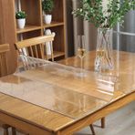 Premium 2 mm PVC Masa Koruyucu Yıkanabilir Gıda Sınıfı Şeffaf Kapak 60x150 cm Dayanıklı Masa Örtüsü Mutfak, Yemek ve Ev Kullanımı için Çizilmeye ve Dökülmeye Dayanıklı