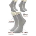 Premium 3 Çift Beyaz Bambu Kadın Lastiksiz Roll Top Soket Dikişsiz Çorap/ız Bırakmaz/sıkmayan Çorap BEYAZ 36-40