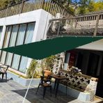 Premium 3 x 4 m su geçirmez güneş tentesi, %98 UV blok, gözetleme önleyici tente, sera çiçekleri için, koyu yeşil, gölgelik örtüsü, 4 halatlı