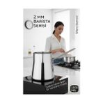 Premium 304 Paslanmaz Çelik Cezve 1300 Ml Profesyonel Barista Serisi, Isıya Dayanıklı Sap