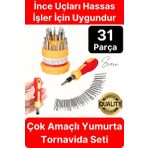 Premium 31 Parça Yumurta Tornavida Bits Uç Seti Telefon Tamir Saat Elektronik Farklı Metal Başlık