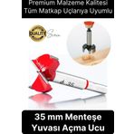 Premium 35 mm Menteşe Yeri Açma Delme Freze Bıçağı Ahşap Matkap Ucu Mutfak Dolabı Kapak Marangoz