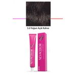 Premium 5.0 Yoğun Açık Kahve - Kalıcı Krem Saç Boyası 50 G Tüp