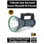 Premium 5 Modlu 8800 Mah Beyaz Aydınlatma 1000m Menzilli 200w Güçlü Şarjlı El Feneri Projektör