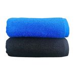 Premium 50x90 cm%100 Pamuk El Havlusu Spor Havlusu – 250 gr – 2’li ve 3’lü Set Seçenekleri – Banyo, Yoga, Pilates, Spor için Şık ve Yumuşak El Havlusu (1, siyah royal mavi)