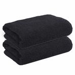 Premium 50x90 cm%100 Pamuk El Havlusu Spor Havlusu – 250 gr – 2’li ve 3’lü Set Seçenekleri – Banyo, Yoga, Pilates, Spor için Şık ve Yumuşak El Havlusu (1, siyah)