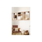 Premium Ahşap Çerçeveli Üçlü İskandinav Bohem Tablo Seti, Set12, 70X50