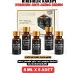 Premium Anti-Aging Serum Hyaluronik Asit, Kırışıklık Karşıtı, Cilt Bakım Serumu 8 ml x 5 Adet