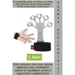 Premium Antrenman Kas El Bilek Kol Parmak Geliştirme Güçlendirme Esnek Silikon Direnç Lastiği 2 Adet