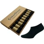 Premium Bambu Bayan Sneaker Görünmez Bilek Altı Spor Patik Çorap 9 Lu Özel Kutu (35-40 Numara) - Siyah - 35 - 40