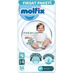 Premium Bebek Bezi Fırsat Paketi 4 Beden 7-14 Kg 54 Adet