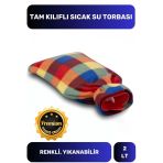 Premium Büyük Boy Kauçuk Yıkanabilir Polar Kılıflı Yumuşak Regl Kötü Hava Sıcak Su Torbası 2 Lt