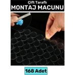 Premium Cam Metal Plastik Ahşap Mermer Çift Taraflı Şeffaf Nano Yuvarlak Montaj Macunu 168 Adet - 1 Adet