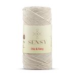 Premium Chic&Easy 200 gr Slim Supra Makrome İpi Mumlu İp Runner İpi Çanta İpi Pase İp (Ekru)