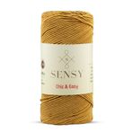 Premium Chic&Easy 200 gr Slim Supra Makrome İpi Mumlu İp Runner İpi Çanta İpi Pase İp (Hardal)