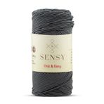 Premium Chic&Easy 200 gr Slim Supra Makrome İpi Mumlu İp Runner İpi Çanta İpi Pase İp (Koyu Gri)