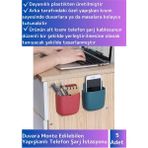 Premium Dayanıklı Yapışkanlı Duvara Monte Edilebilen Telefon Şarj Istasyonu 5 Adet