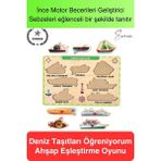 Premium Deniz Taşıtları Ahşap Bul Tak Puzzle Eğitici Oyuncak Tutmalı Motor Becerisi Gelişim - diğer