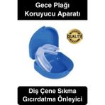 Premium Diş Gıcırdatma Sıkma Önleyici Gece Plağı Koruyucu Termoform Aparatı Dişlik Bruksizm Kutulu - Altin - 0