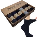 Premium Diyabetik Bambu Erkek Şeker Çorabı Dikişsiz Burunlu Sıkmayan Rahat Lastikli 6'lı Özel Kutuda (Renkli, 40-44)