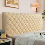 Premium Dolgulu Yatak Örtüsü - Pamuklu Yatak Örtüsü Çift/Tek Kişilik/King Boy için - Beyaz/Gri/Pembe/Sarı - 150/180/200/220 cm (63 inç) - Şık ve Koruyucu