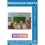 Premium Eğlenceli El Göz Koordinasyonu Motor Becerisi 80 Parça Boyamalı Puzzle Öğrenciler Sınıfta