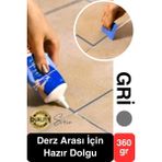 Premium Fayans Arası Gri Hazır Derz Dolgu Gaga Uç Tüp Mermer Mutfak Banyo Zemin Duvar Onarıcı