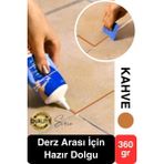 Premium Fayans Arası Kahve Hazır Derz Dolgu Gaga Uç Tüp Mermer Mutfak Banyo Zemin Duvar Onarıcı - Kahverengi - 1