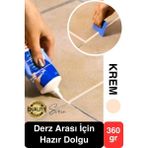Premium Fayans Arası Krem Hazır Derz Dolgu Gaga Uç Tüp Mermer Mutfak Banyo Zemin Duvar Onarıcı