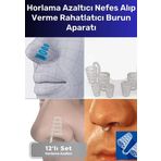 Premium Horlama Azaltıcı Nefes Alıp Verme Rahatlatıcı Uyku Önleyici Burun Delik Aparatı 12'li Set