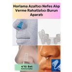 Premium Horlama Azaltıcı Nefes Alıp Verme Rahatlatıcı Uyku Önleyici Burun Delik Aparatı 4'lü Set