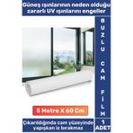 Premium İz Bırakmaz İç Göstermez Gizlilik Ofis Salon Banyo Uv Koruyucu Buzlu Cam Film 5metre X 60 Cm