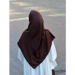 Premium Jakarlı Büyük Boy Eşarp - Acı Kahve