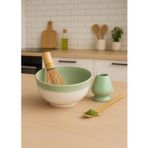 Premium Japon Matcha Seti, 4 Parça, Seramik Kase, Bambu Çırpıcı, Chasen Standı, Bambu Kaşık